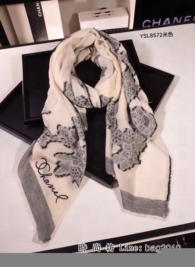 CHANEL香奈兒 2018秋冬最新款高端羊絨圍巾 YSL857 LLWJ6064